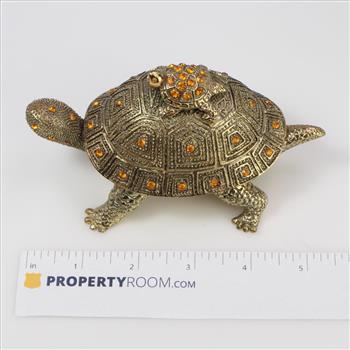 Turtle Shaped Trinket Box With Accessories