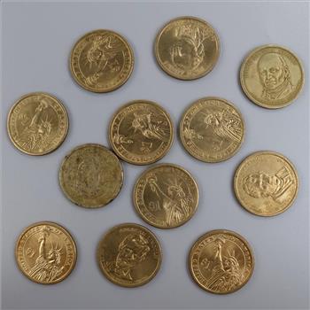 Twelve US Presidential Dollar Coin