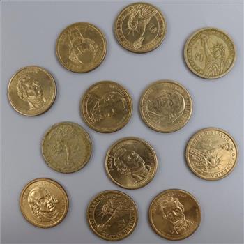 Twelve US Presidential Dollar Coin