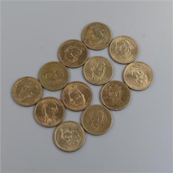 Twelve US Presidential Dollar Coin