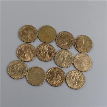 Twelve US Presidential Dollar Coin