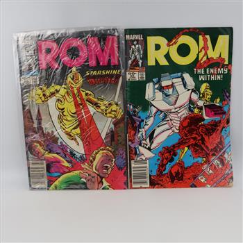 Two Marvel ROM #49 & #55 Comics, 2 Comic Magazines