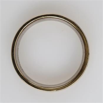 Two Tone Titanium Diamond Band