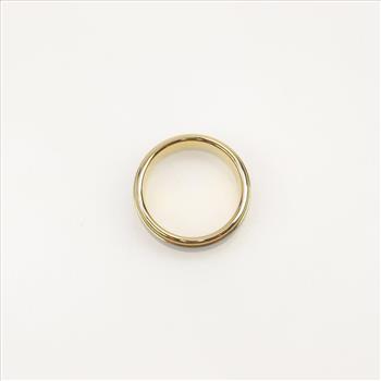 Two Tone Tungsten Wide Band Ring