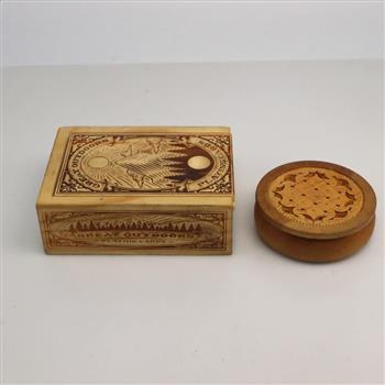 Two Wooden Trinket Boxes