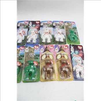 TY Collectible Beanie Babies; 10+ Pieces