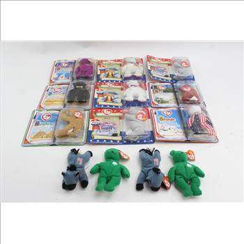TY Collectible Beanie Babies; 10+ Pieces