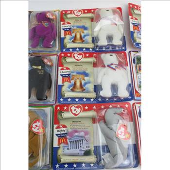 TY Collectible Beanie Babies; 10+ Pieces