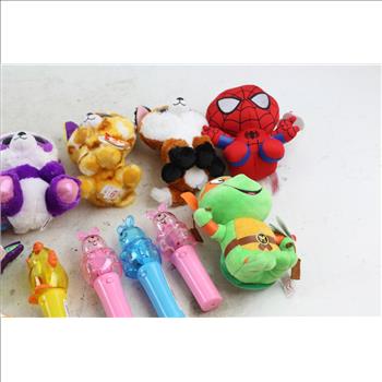 TY Plush Toys, Animal Spinner Wands, Light Key Chains, Color Magnets: 15+ Items