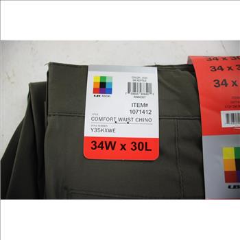 UB Tech Comfort Waist Chino Pants, Size 34x30, 1071412