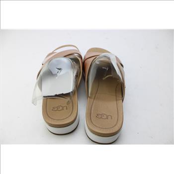 UGG TreadLite Kari Metallic Slide Sandalen Dames Rose Gold  Size 7