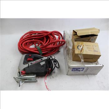 Uline H-1024 Manual Carton Stapler, Task Force TFJS Jigsaw, & More; 5 Pieces