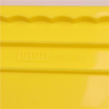 Uline Yellow Plastic Stackable Bins, 18 Pieces