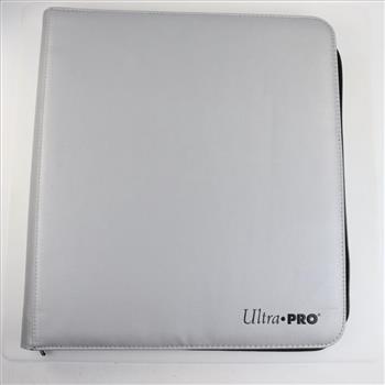 Ultra PRO 12-Pocket Zippered PRO-Binder: Silver Made With Fire Resistant Materials