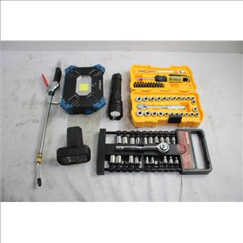 Ultra Steel Drive Ratchet Handle & Socket Set, Gerber Hatchet Axe, And More