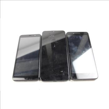 Umx, Maxwest, Cell Phone Lot, 3 Pieces, Sold For Parts