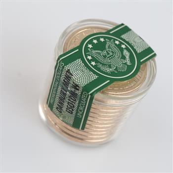 UNC Danbury Mint Presidential Dollar Roll, William Henry Harrison, 12 Coins