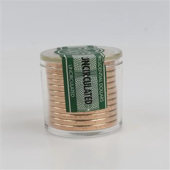 UNC Danbury Mint Presidential Dollar Roll, William McKinley, 12 Coins