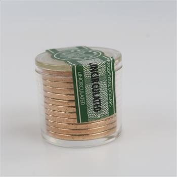 UNC Danbury Mint Presidential Dollar Roll, Zachary Tayor, 12 Coins