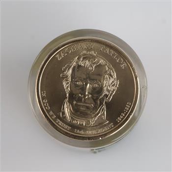 UNC Danbury Mint Presidential Dollar Roll, Zachary Tayor, 12 Coins