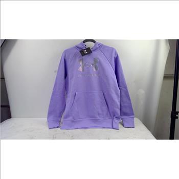Under Armour Rival Fleece Shimmer Hoodie, Purple, Size Medium