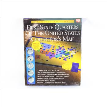 United States Folding Map For Quarters