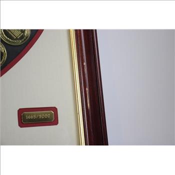 University Of Alabama National Championships Framed Coin Collection