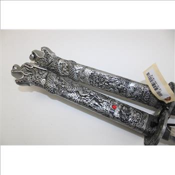 Unknown Brand 440 Stainless Highlander Connor Macleod Ramirez Dragon Sword Set 2 Total