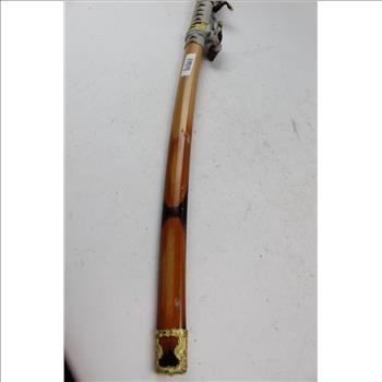 Unknown Brand Curved Handle Samurai Sword And Scabbard