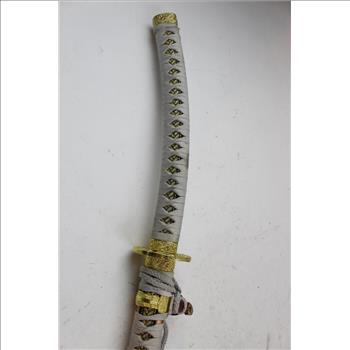 Unknown Brand Curved Handle Samurai Sword And Scabbard