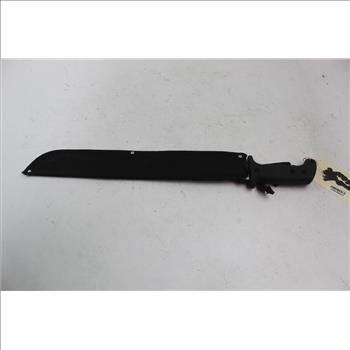 Unknown Brand Fixed Blade Serrated Machete
