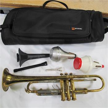 Unknown Brand Trumpet With Case And Other Accessories