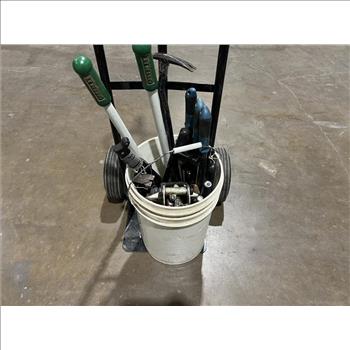 Unknown Bucket Of Misc. Tools With Dolly