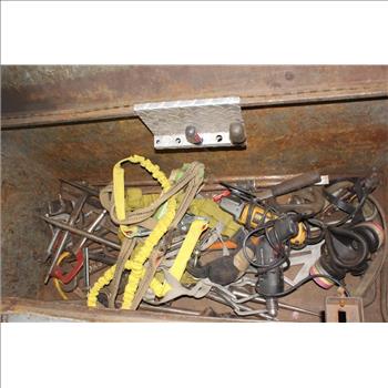 Unmarked Tool Box With Assorted Tools, 10+ Pieces