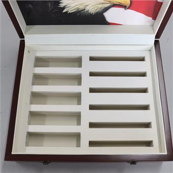 US 50 State Quarter Collection Wooden Box