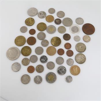 US And Foreign Currency With Tokens, 28+ Pieces