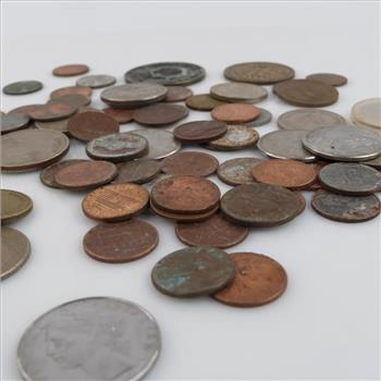 US And Foreign Currency With Tokens, 70+