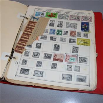 US And Foreign Stamp Binder; 3+lbs.