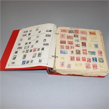 US And Foreign Stamp Binder; 3+lbs.