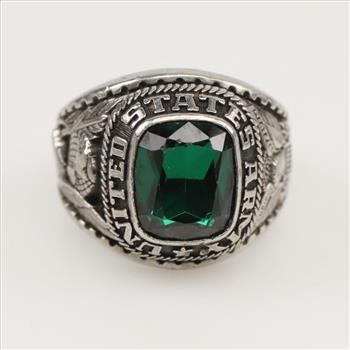 US Army Green Stone Fashion Ring