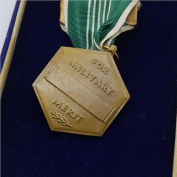 US Army Military Merit Ribbon And Pin