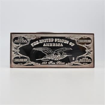 US Billion Dollar Fine Silver Bar