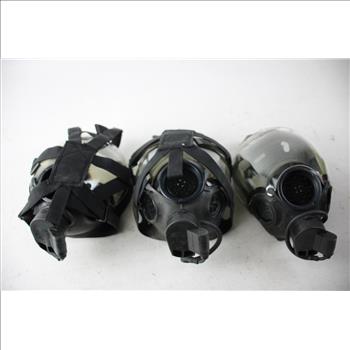 US Black Full Face Protection Respiratory Gas Masks, 4+ Pieces