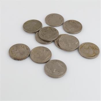 US Buffalo Nickels, 11 Pieces