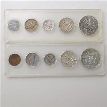 US Coin Set, 2 Sets Including 4 Silver Coins