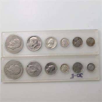 US Coin Set, 2 Sets Including 4 Silver Coins