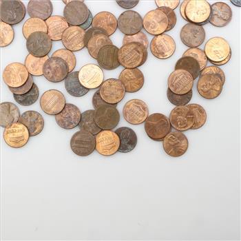 US Coins, 90+ Pennies