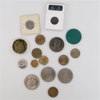 US Coins And Tokens, 16 Pieces