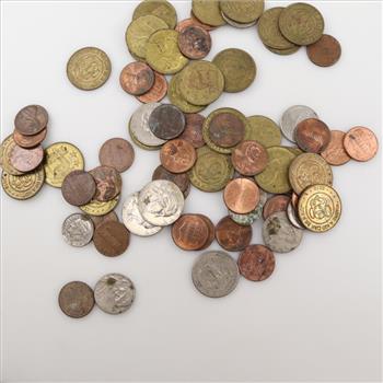 US Coins And Tokens; 72 Pieces