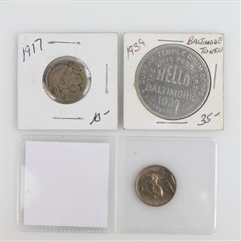 US Coins & Token, 3 Pieces